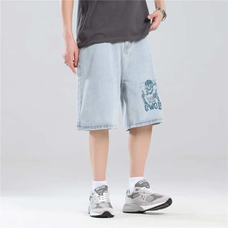 Gwola Denim Shorts Unisex-5