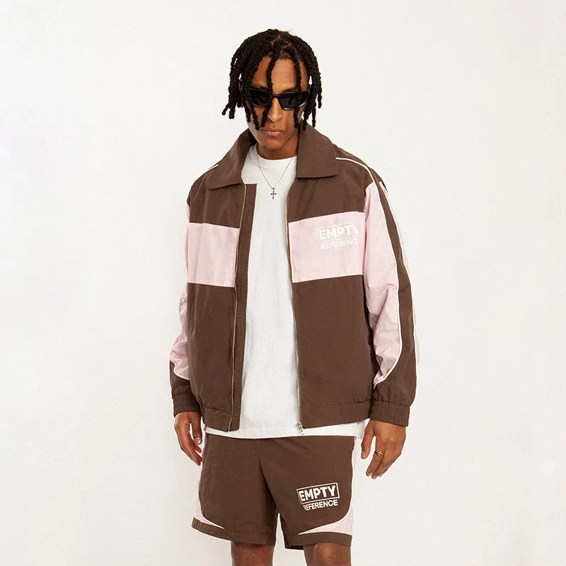EMPTY REFERENCE Casual Shorts Unisex Pink Brown-3