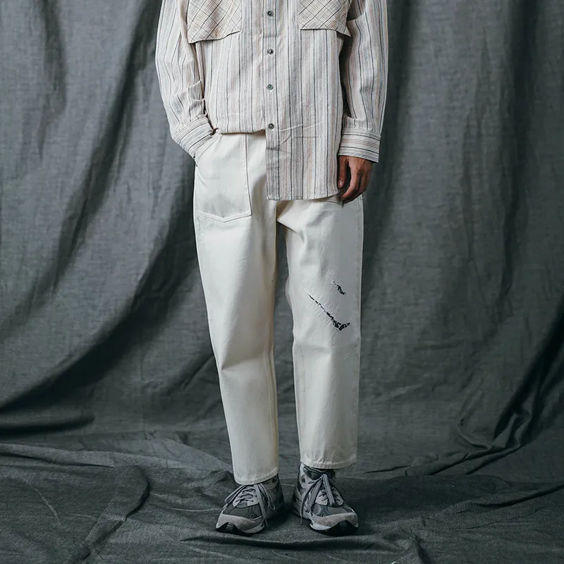 TEKABLU Casual Pants Unisex Ecru-4