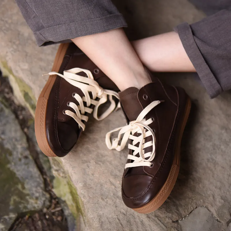 ARTMU High-Top Sports Casual Shoes Women's Black Brown-19