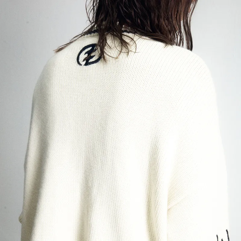 Createexploreexpandconquer Intarsia knit Logo Sweater-8