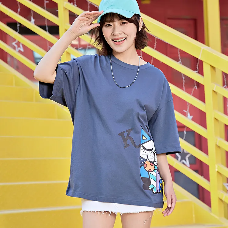 Kappa x Britto Crew Neck Loose Fit Straight Short Sleeved T Shirt Unisex-6