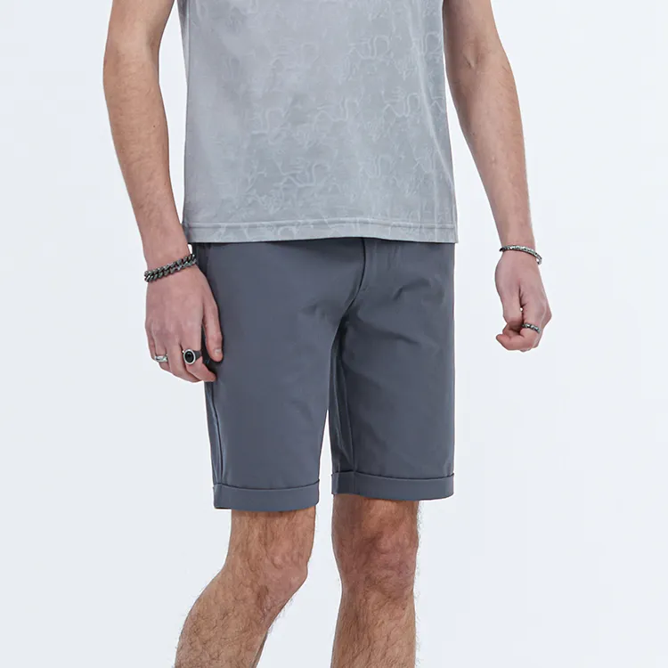 DAVID NAMAN Casual Shorts Men Gray-4