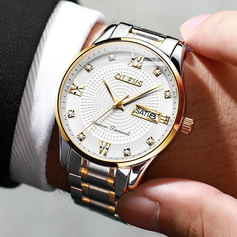 OLEVS Mechanical Movement Watch Men's Watches White Dial-1