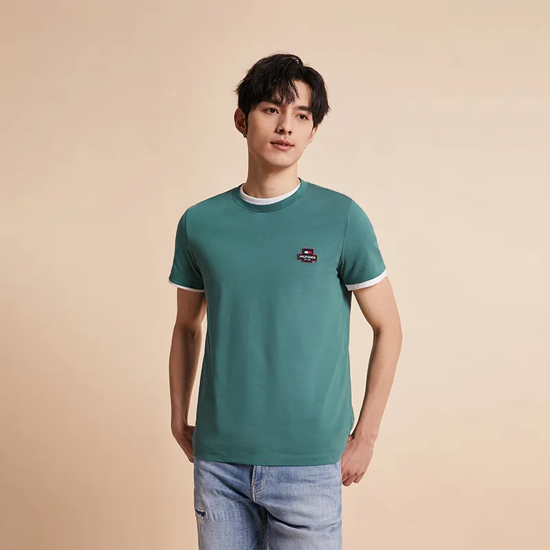 Tommy Hilfiger T Shirts Unisex Blue Green MB6-2