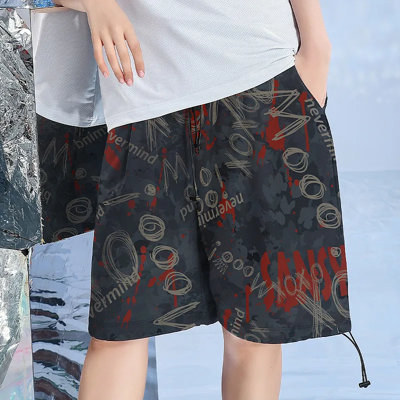SANSYAS Casual Shorts Unisex Black-4
