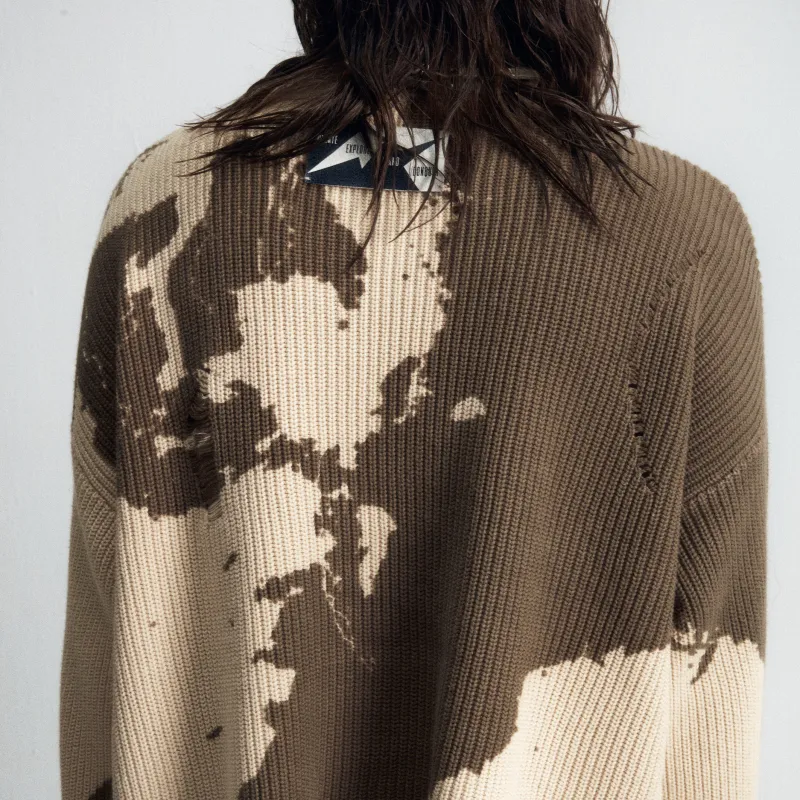 Createexploreexpandconquer Distressed-finish Sweater-13