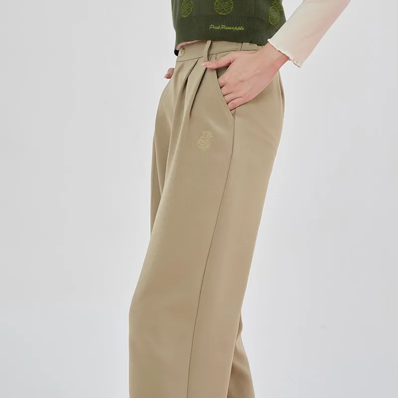 Pink Pineapple Wide Leg Casual Pants Korean Style Women's-7