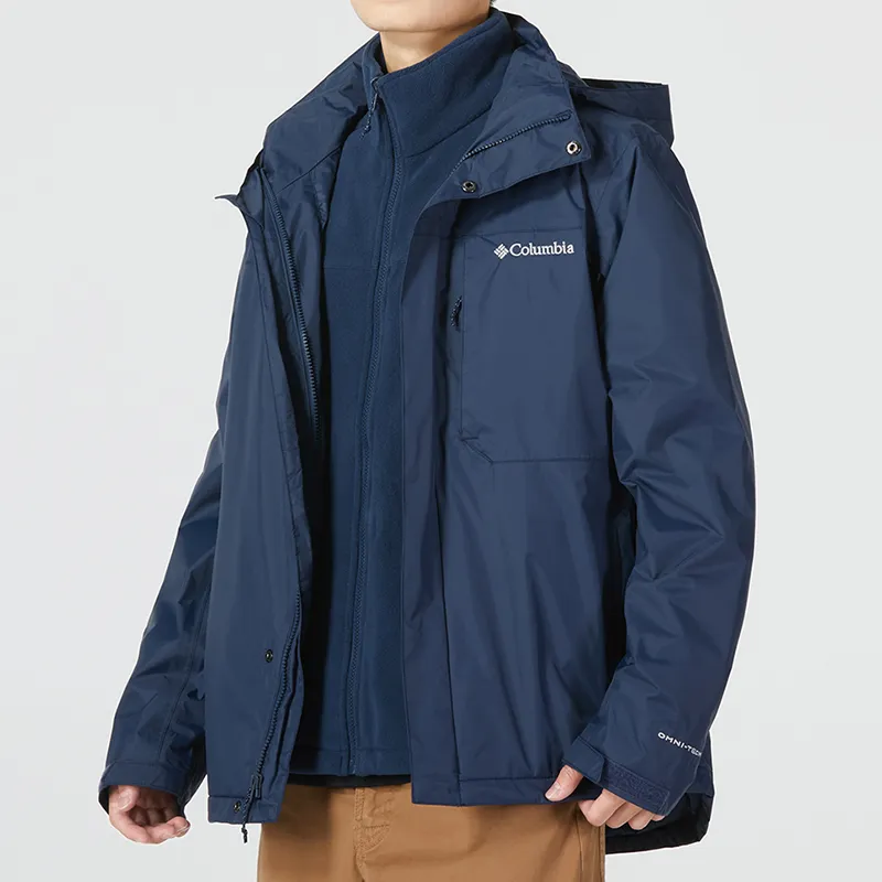 Columbia Waterproof And Windproof Windbreaker Jacket Men's Navy Blue-6