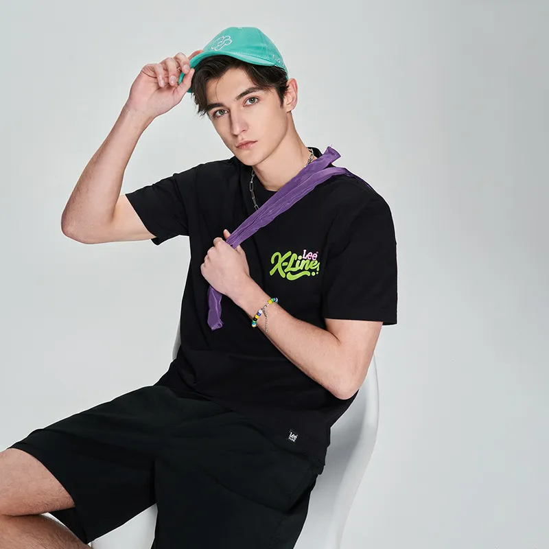 Lee Xline Casual Shorts Men Black-4