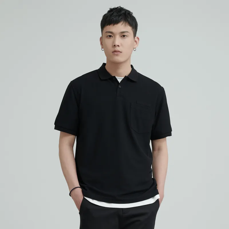 A.B.X Loose Fit Short Sleeved Polo Shirt Men's-18