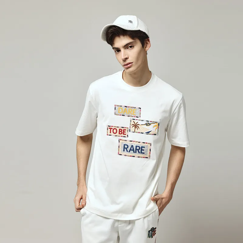 RARE Short Sleeved T Shirts Men's White-6