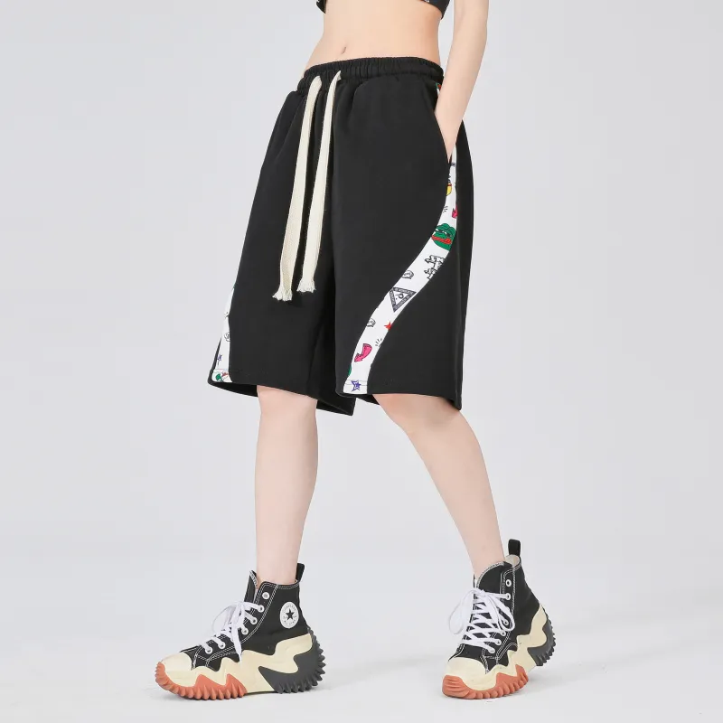 Pepe The Frog Casual Shorts Unisex Black-4