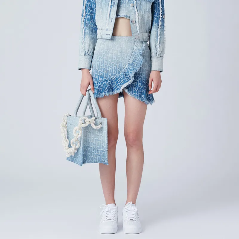 Laurence & Chico Cropped Skirt Light Blue-2
