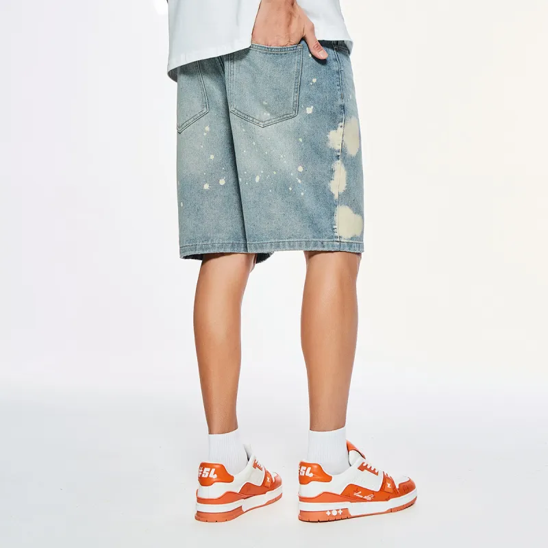 GUKUUL Denim Shorts Unisex Nostalgic Blue-3