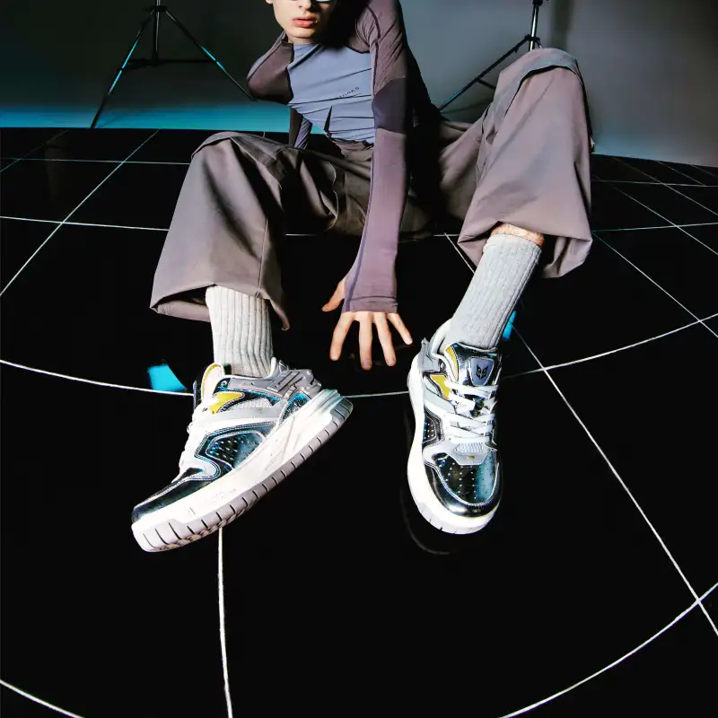 OGR Type Play Collection GAMER Stylish Skateboarding Shoes Unisex Knight Silver-7