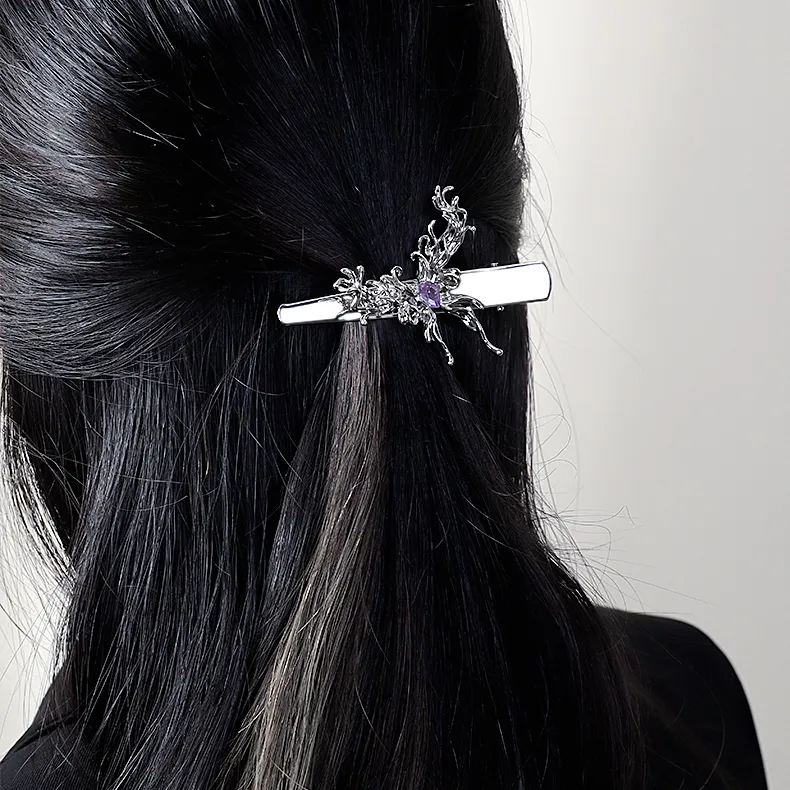 MAGICPOLE Alloy Hair Clips Women's Silver-4
