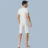 Gray-Short-Sleeved Shorts