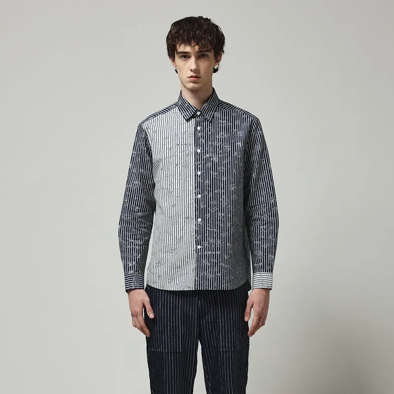 RARE Long Sleeved Shirt Men's Blue-3