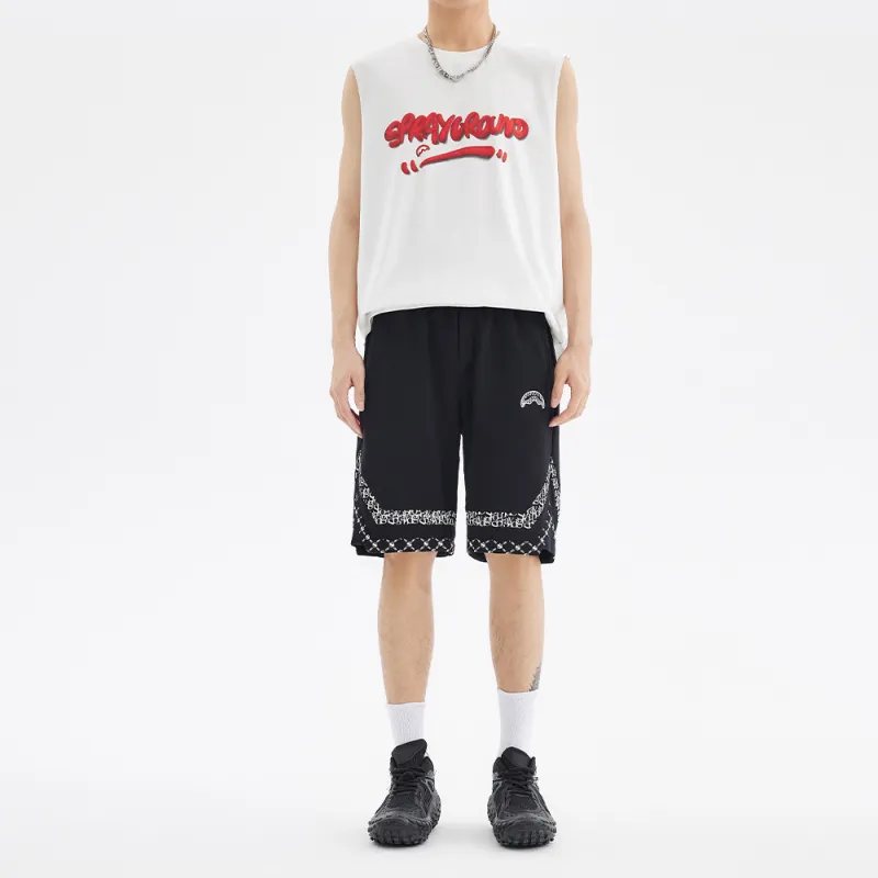 SPRAYGROUND Casual Shorts Unisex Black-3
