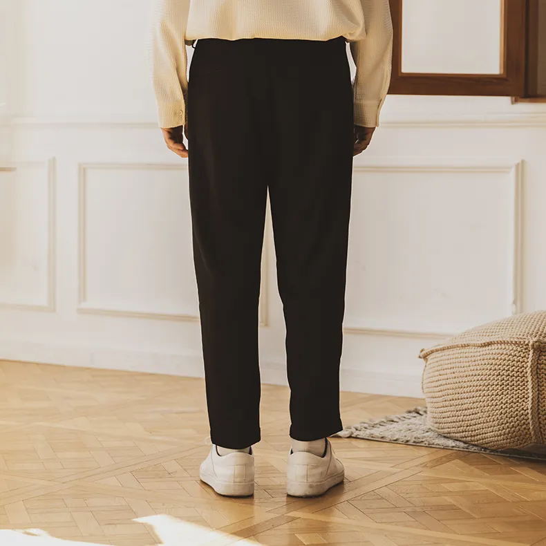 WAYNEXZAVIER Tapered Pants Casual Pants Men's Black-4