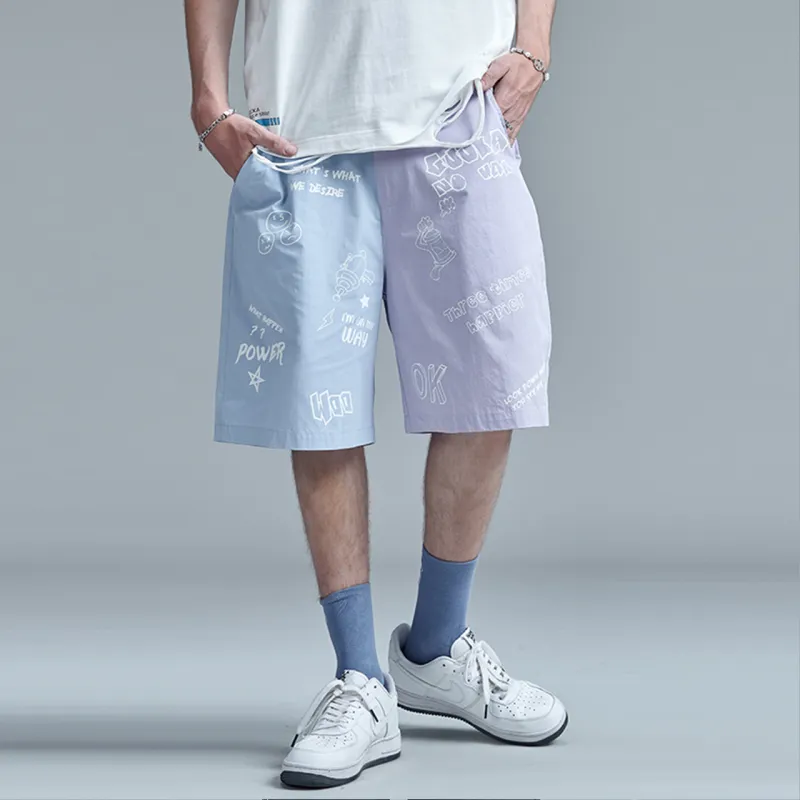 Guuka Casual Shorts Unisex Purple Blue-4