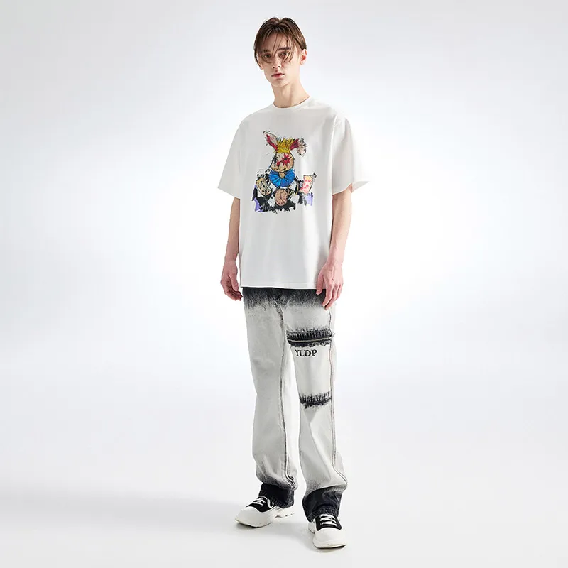 YLDP T Shirts Unisex White-4