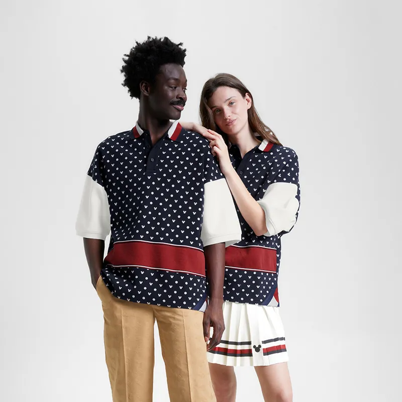 Disney X Tommy Hilfiger Tommy Hilfiger X DISNEY Co branded Series Polo Shirts Unisex Navy Blue, Red, White DW5-2