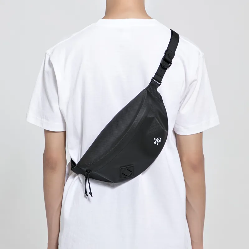 The MAD HATcher Polyurethane Shoulder Bag, Fanny Pack Regular Unisex Transparent/Black-2
