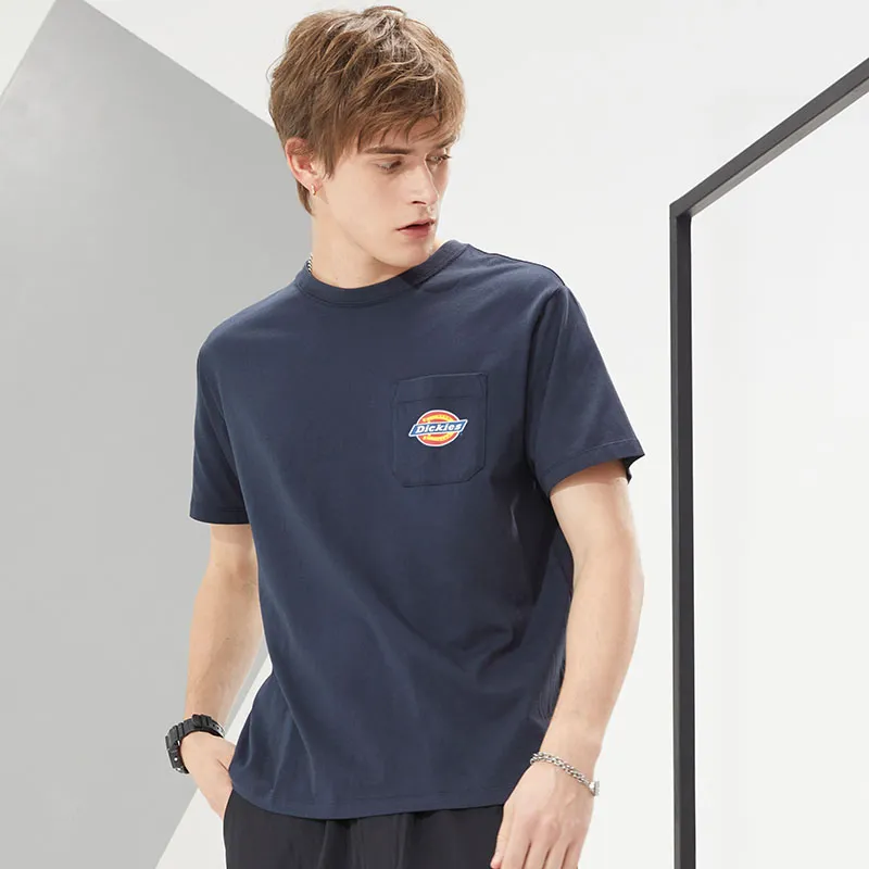 Dickies SS21 Crew Neck Fitted Straight Short Sleeved T Shirt Men's Dark Marine Blue-5
