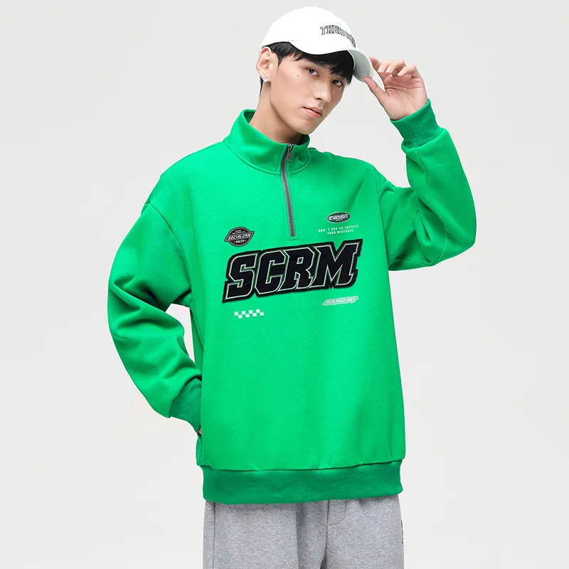 SCRM Half Turtleneck Loose Fit Sweatshirt Unisex-23