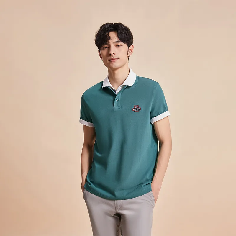 Tommy Hilfiger Polo Shirts Men Blue Green MB6-2