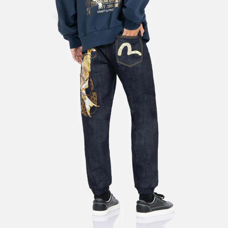 EVISU Casual Pants Men's Denim Blue-2