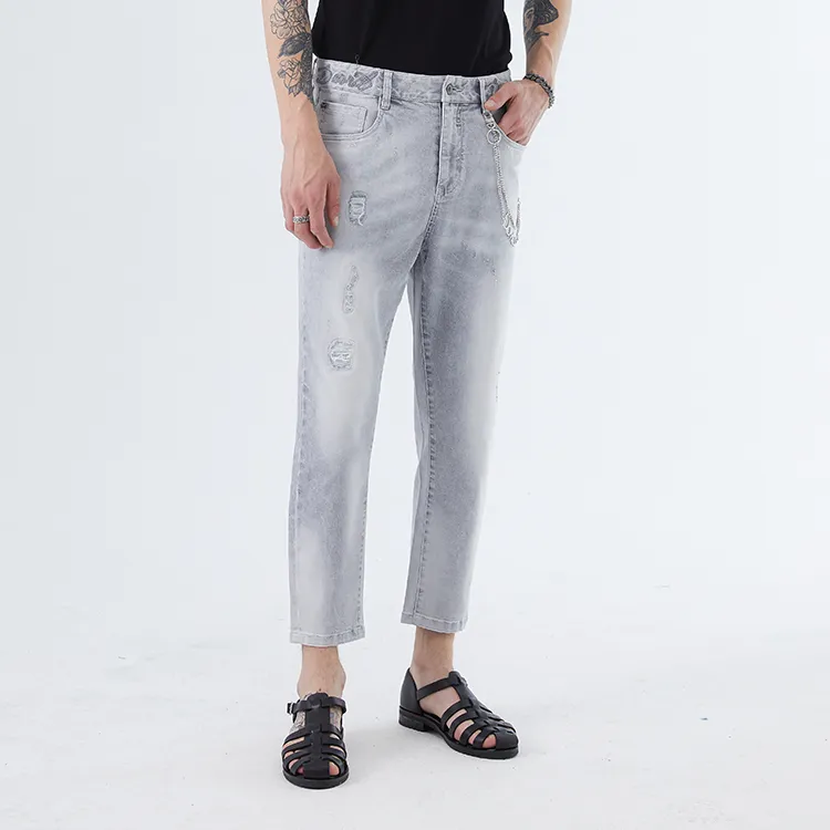 DAVID NAMAN Jeans Men Gray-4