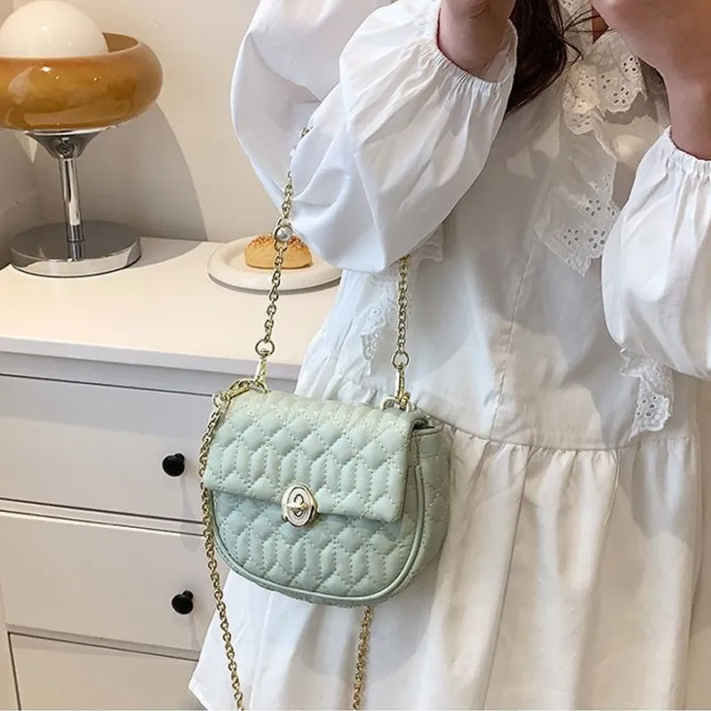 MARKANGARO PU Shoulder Bag, Crossbody Bag, Small Square Bag Regular Women's Haze Blue \ Mint Green-9