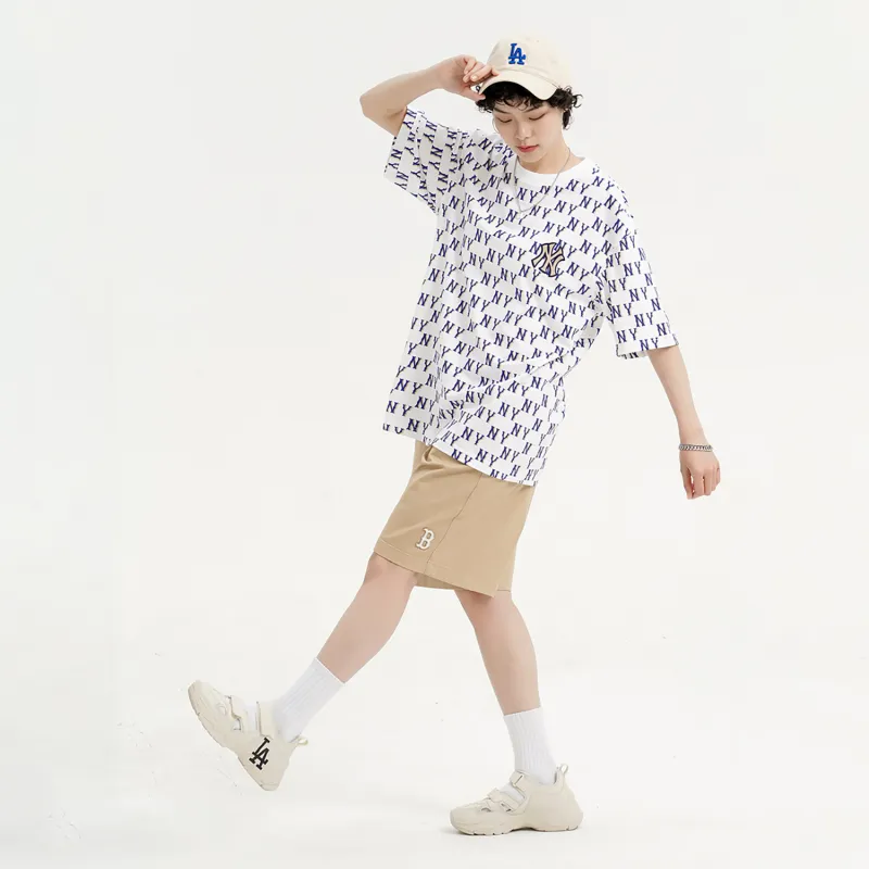 MLB Set in Sleeve T Shirt Unisex White-2