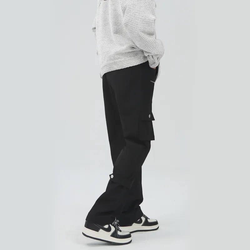 PASET Casual Pants Unisex Black-5