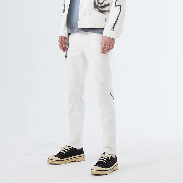 DAVID NAMAN Jeans Men White-6