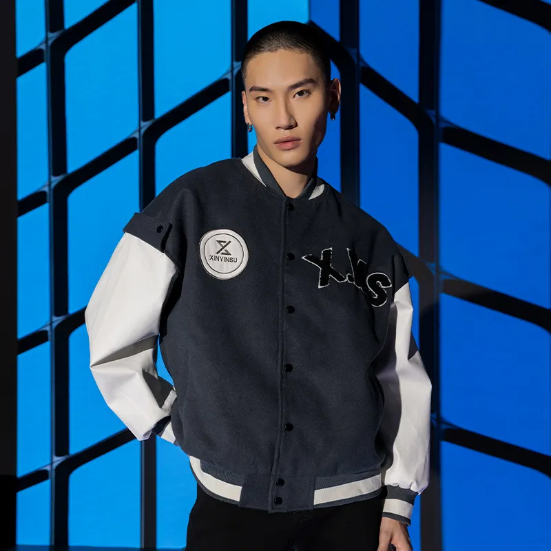 XINYINSU P&d Baseball Jacket Spring Autumn And Winter Unisex-2