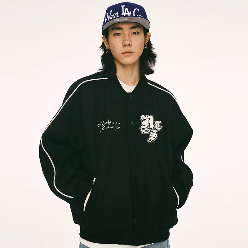 CHIGGALAB Loose Fit Jacket Unisex Black-4