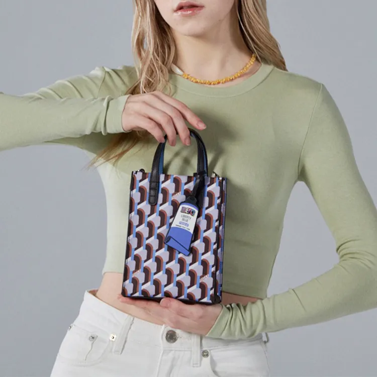 ROSA.K All Over Print Sheet Music Bag, Shoulder Bag, Crossbody Bag, Handbag Mini Unisex Sky Blue-5