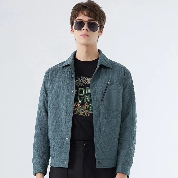 DAVID NAMAN Jackets Men Green-3