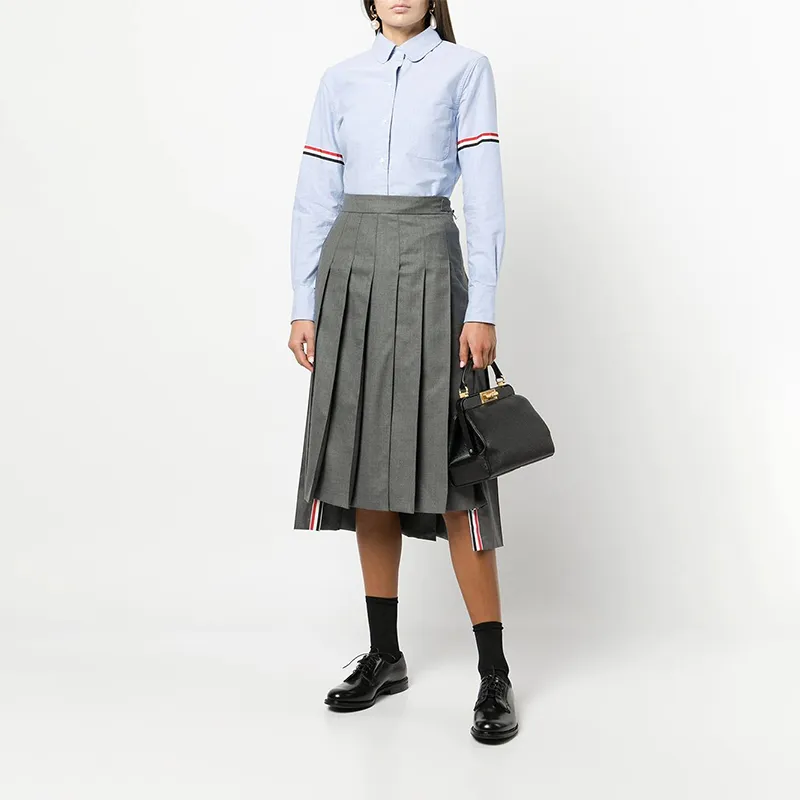 THOM BROWNE Grosgrain Armband Long sleeve Oxford Shirt-2