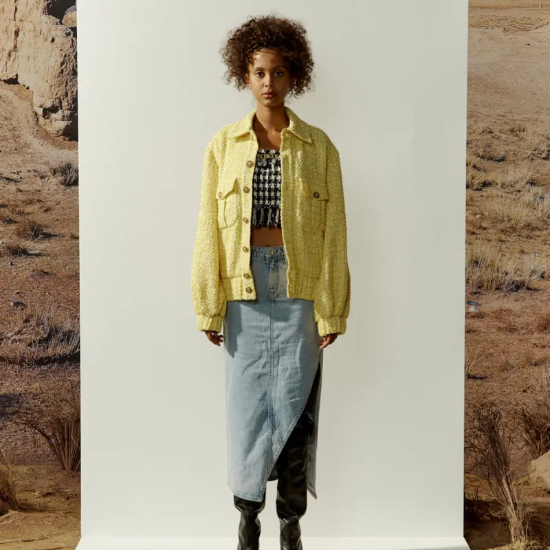 Charlie Luciano Loose Fit Jacket Unisex Yellow-2