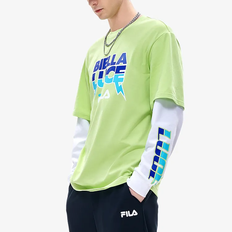 FILA FUSION T Shirt Unisex Arugula Green-3