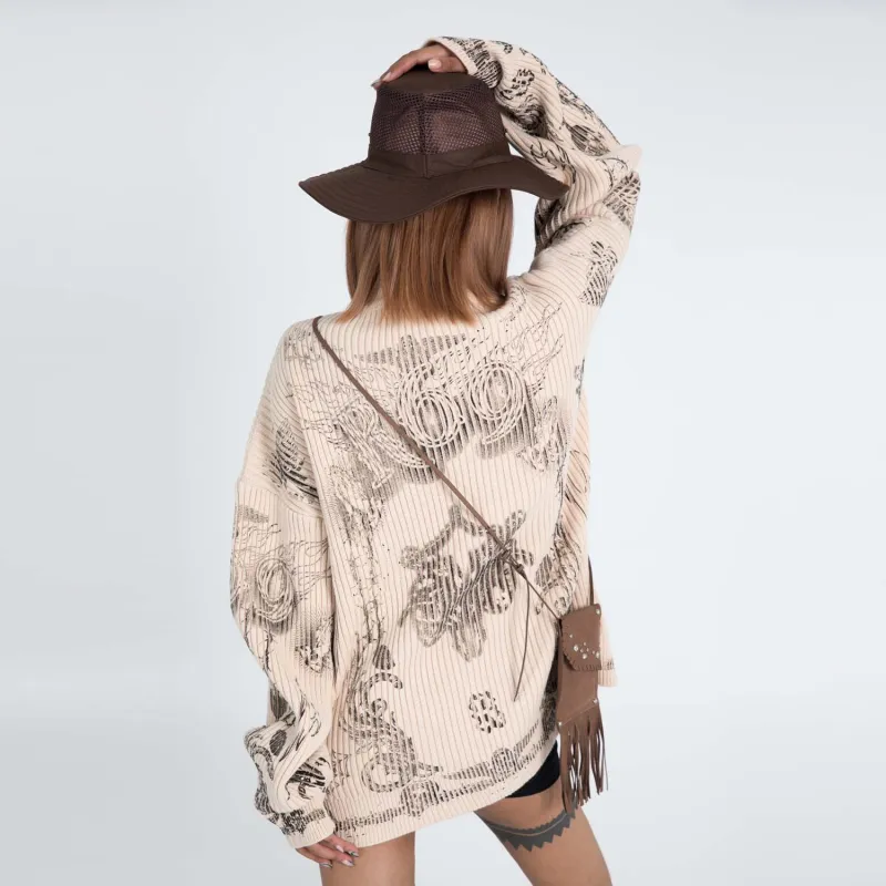 R69 Sweaters Unisex Khaki-3
