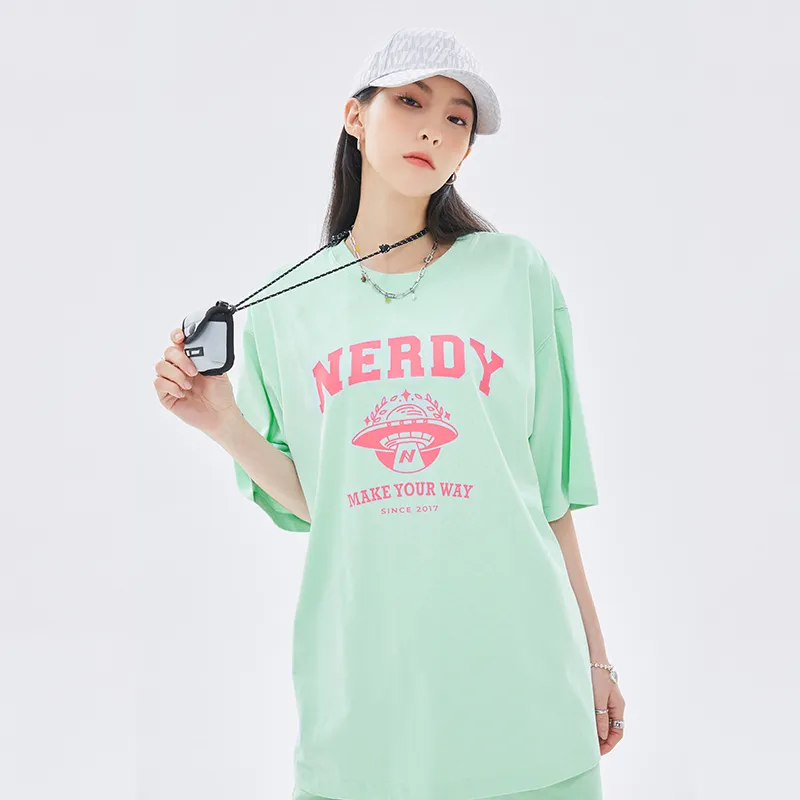 NERDY T Shirt Unisex Mint Green-5