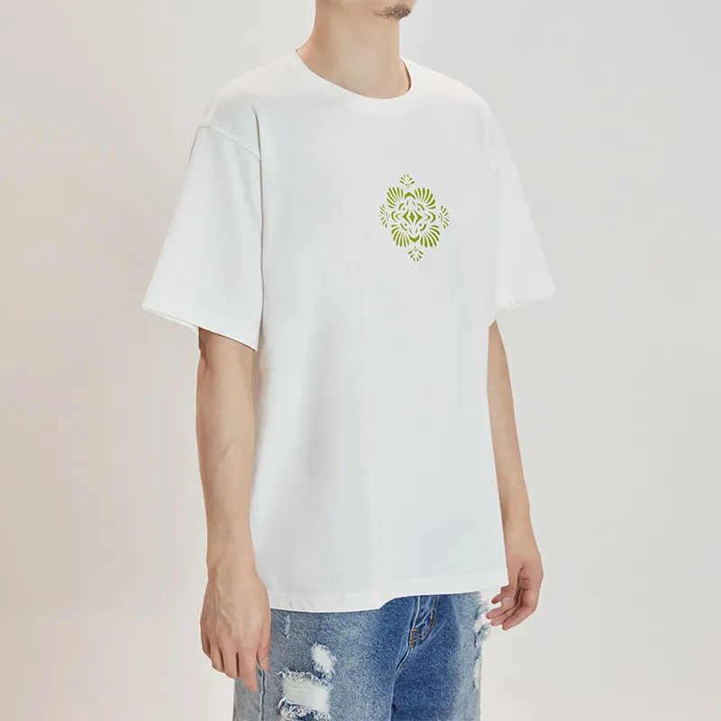 Cheng Jin Yi Bureau Elbow-Length Sleeved T-Shirt Unisex White-5