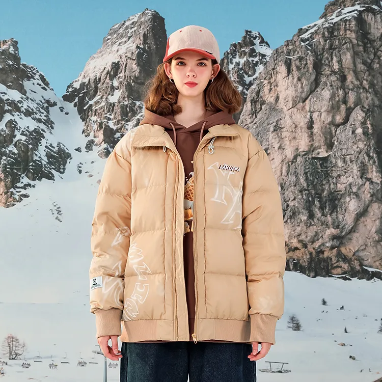 LAMLICKA Puffer Jackets Unisex Khaki-2