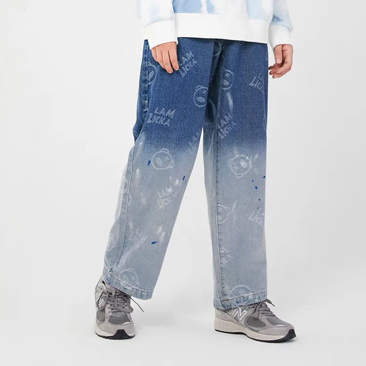 LAMLICKA Straight Jeans Unisex Blue-7